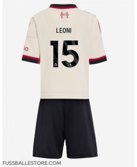 Günstige Liverpool Giovanni Leoni #15 Auswärts Trikotsatzt Kinder 2025-26 Kurzarm (+ Kurze Hosen)